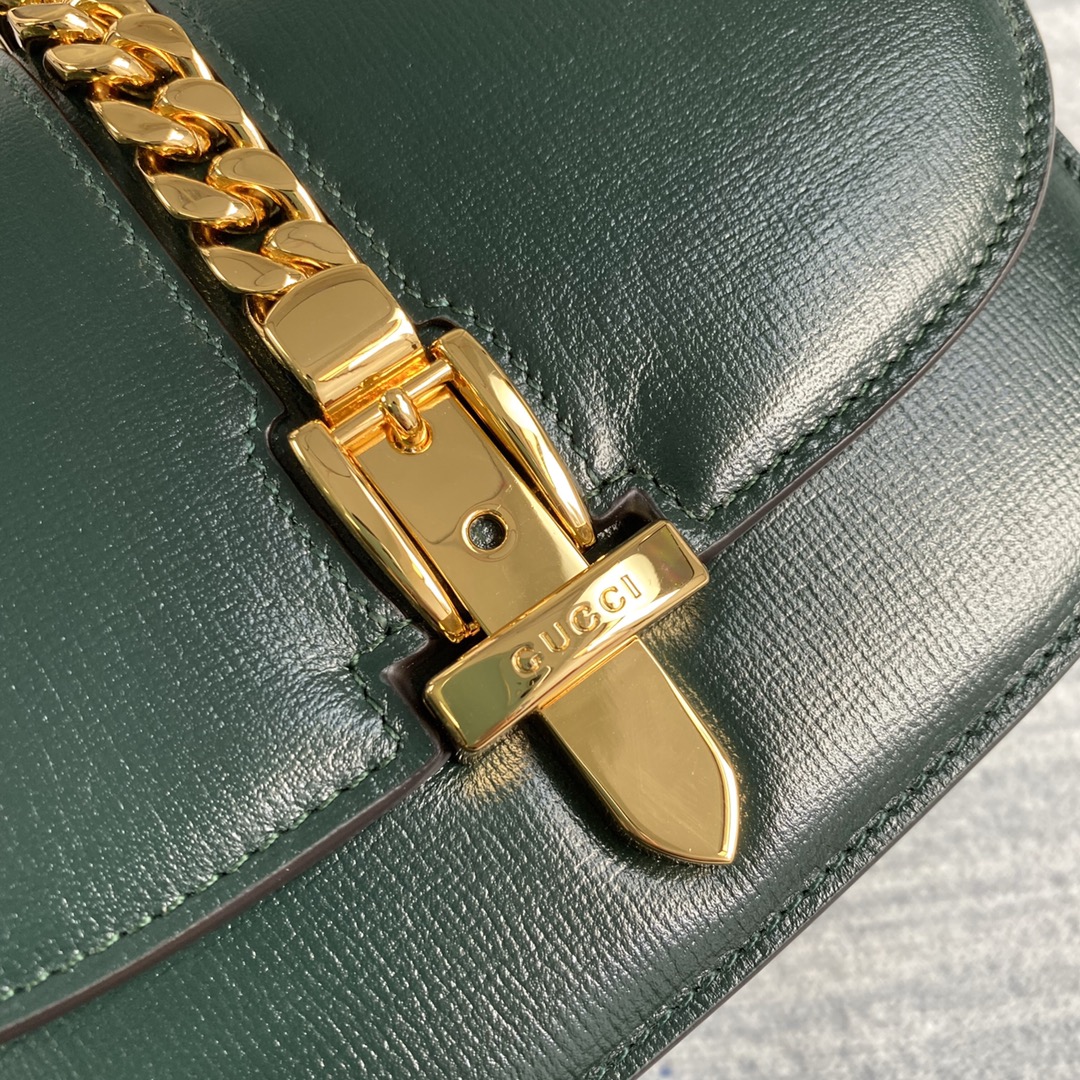 Gucci Sylvie 1969 Mini Shoulder Bag 615965 Green